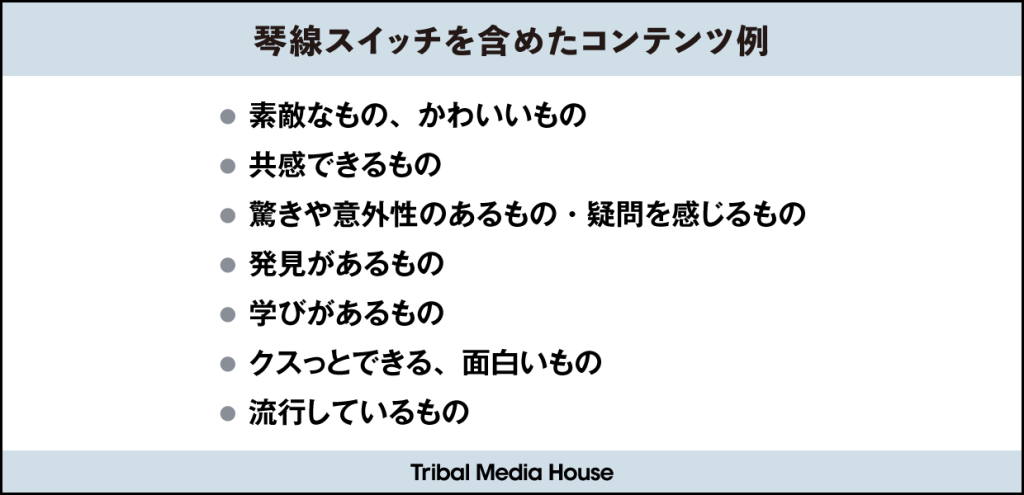 SNS運用のコンテンツ例